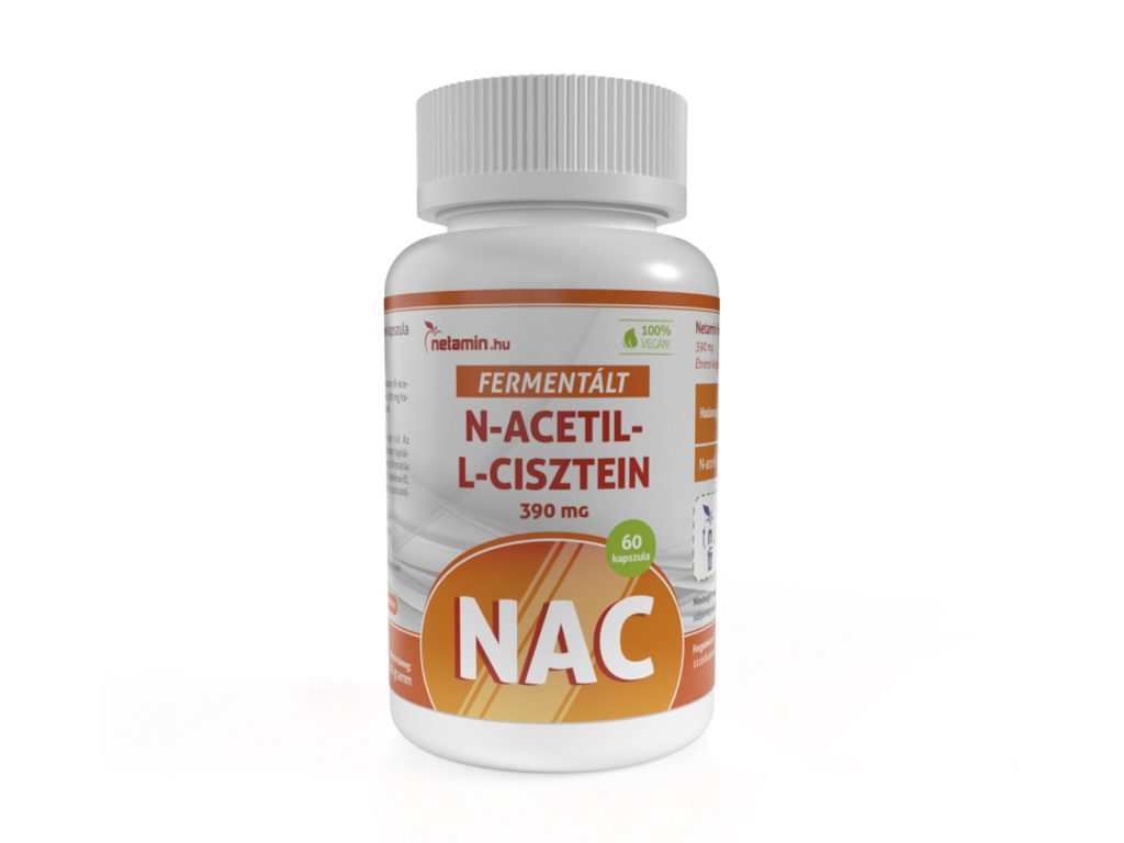 NETAMIN FERMENTÁLT N-ACETIL L-CISZTEIN KAPSZULA 390 MG NAC 60DB
