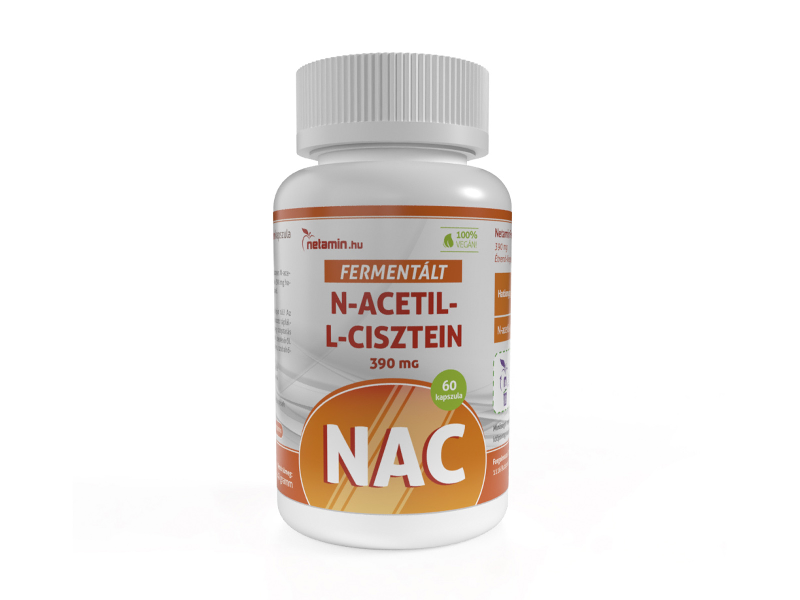 NETAMIN FERMENTÁLT N-ACETIL L-CISZTEIN KAPSZULA 390 MG NAC 60DB