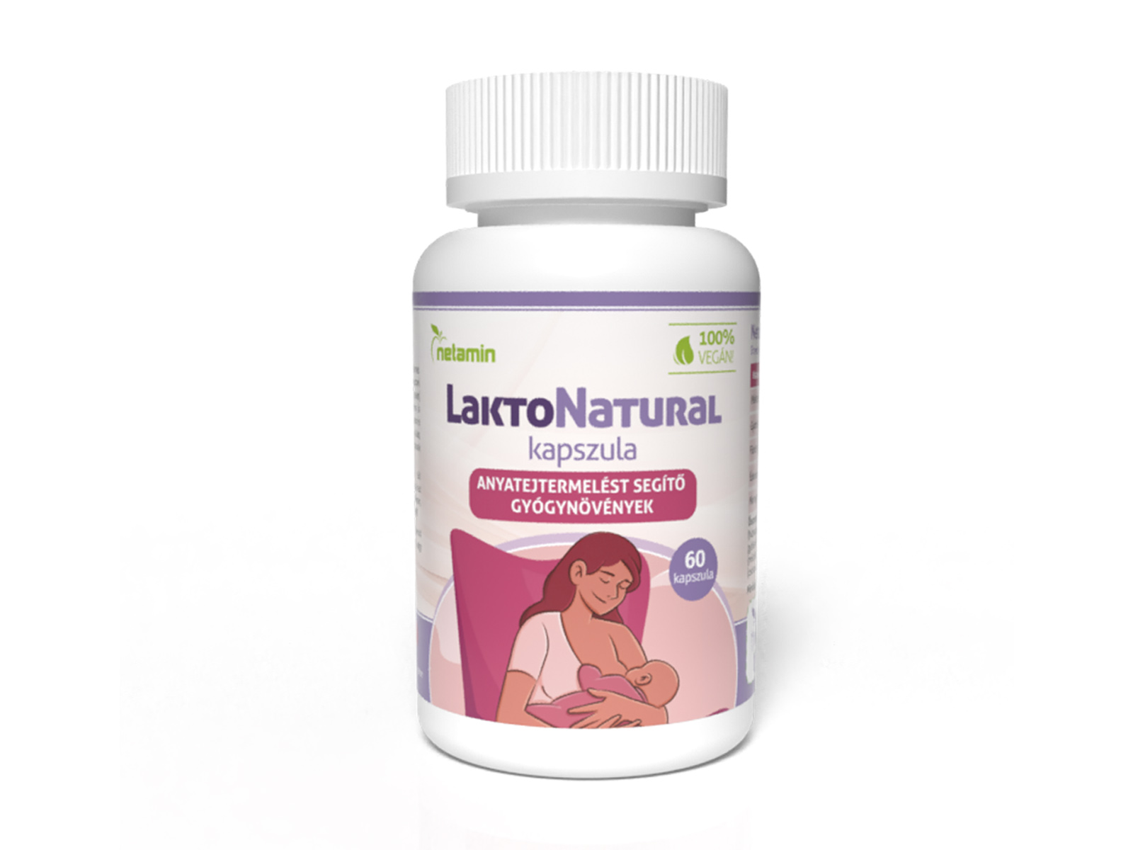 NETAMIN LAKTONATURAL ANYATEJTERMELÉST SEGÍTŐ GYÓGYNÖVÉNYEK KAPSZULA 60DB