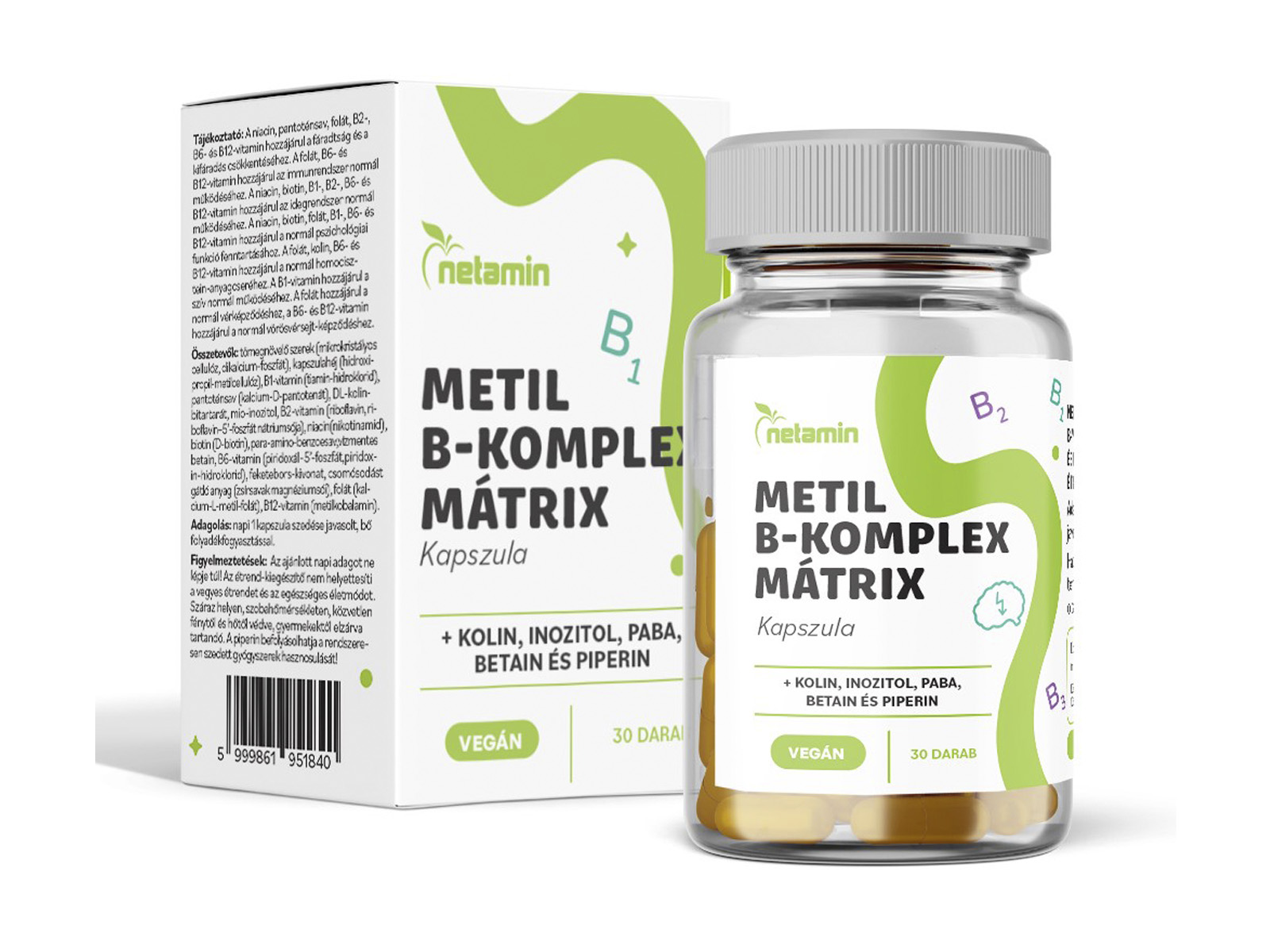 NETAMIN METIL B-KOMPLEX MÁTRIX KAPSZULA 30DB