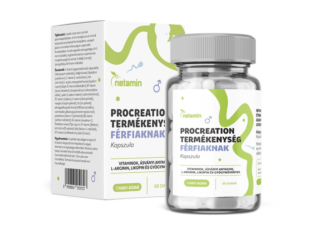 NETAMIN PROCREATION TERMÉKENYSÉG FÉRFIAKNAK KAPSZULA 60DB