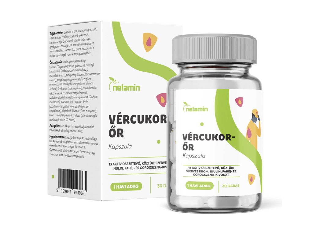 NETAMIN VÉRCUKOR-ŐR KAPSZULA 30DB
