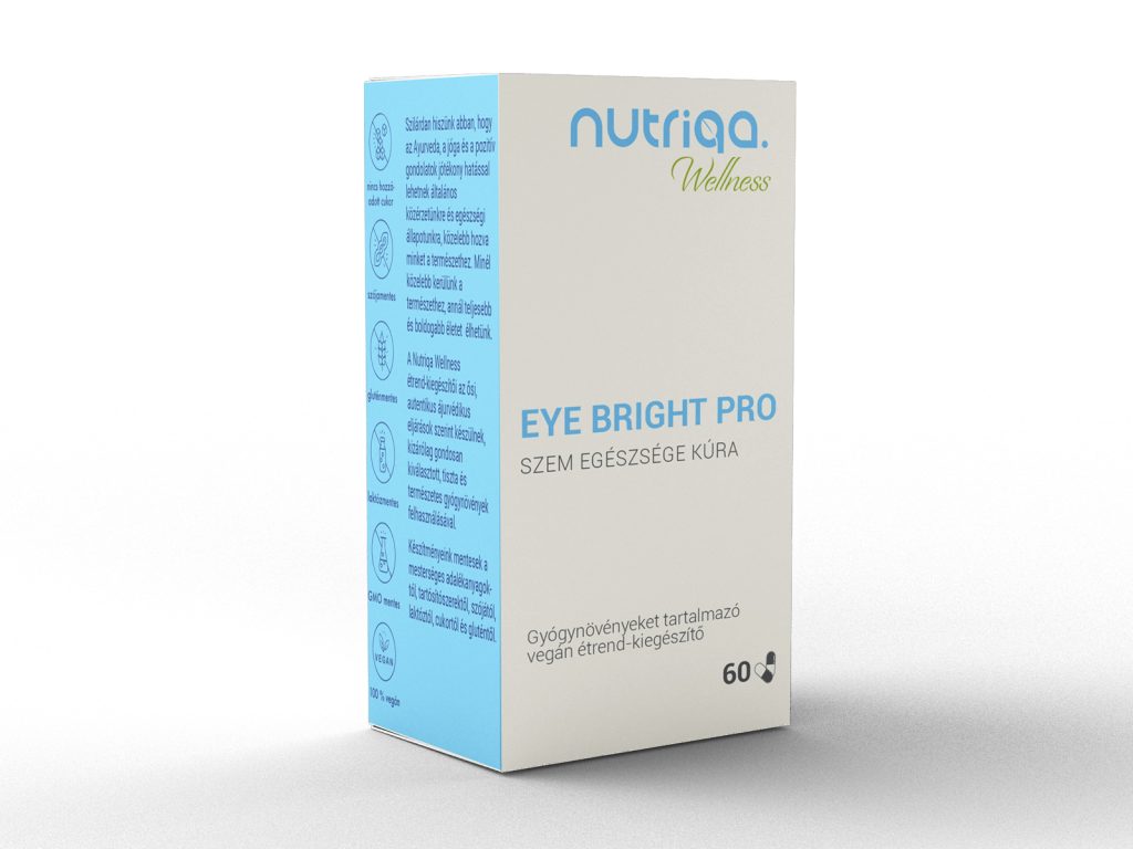 NUTRIQA EYE BRIGHT PRO - SZEM EGÉSZSÉGE KÚRA GYÓGYNÖVÉNYES KAPSZULA 60DB