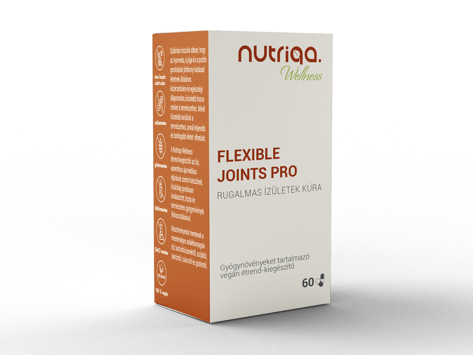 NUTRIQA FLEXIBLE JOINTS PRO - RUGALMAS ÍZÜLETEK KÚRA GYÓGYNÖVÉNYES KAPSZULA 60DB