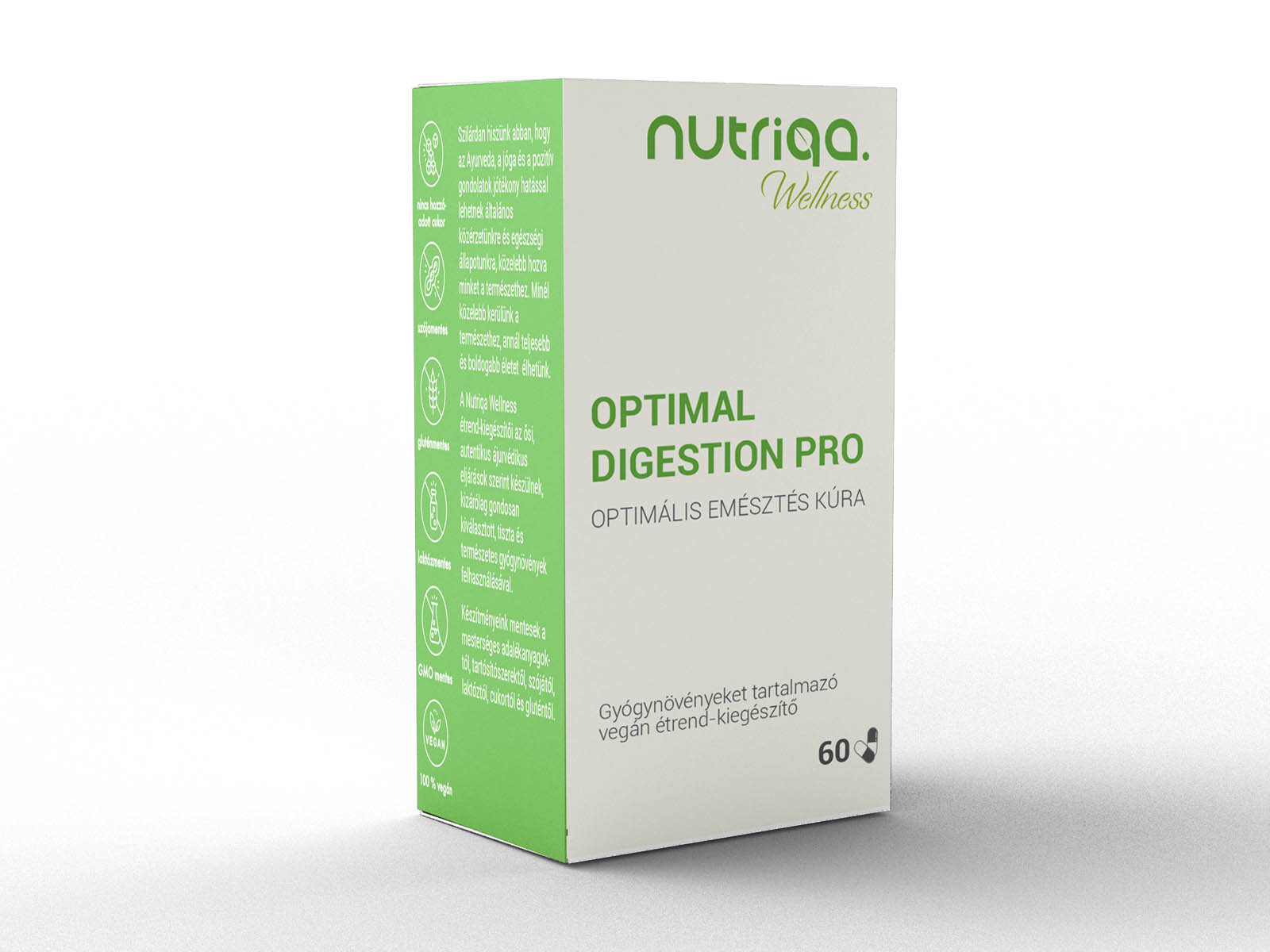 NUTRIQA OPTIMAL DIGESTION PRO - OPTIMÁLIS EMÉSZTÉS KÚRA GYÓGYNÖVÉNYES KAPSZULA 60DB