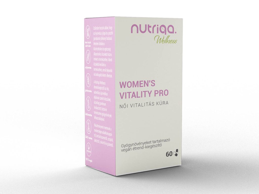 NUTRIQA WOMENS VITALITY PRO - NŐI VITALITÁS KÚRA GYÓGYNÖVÉNYES KAPSZULA 60DB
