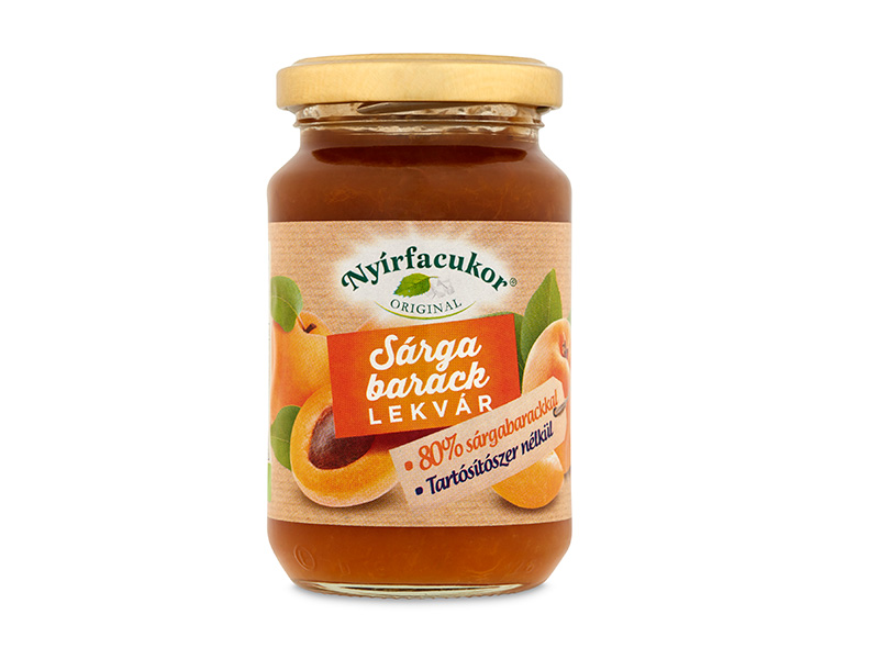 NYÍRFACUKOR SÁRGABARACKLEKVÁR 230G