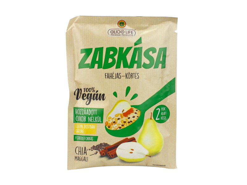OLIGO LIFE FAHÉJAS KÖRTE ÍZŰ ZABKÁSA ÉDESÍTŐSZEREKKEL 65G