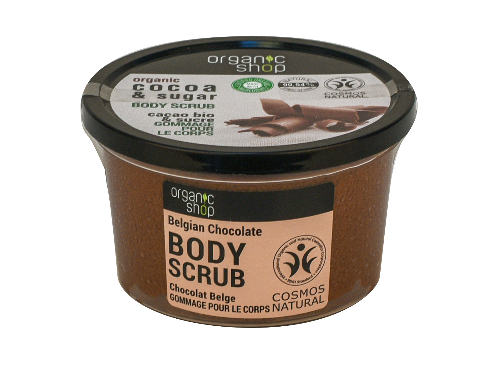 ORGANIC SHOP HELYREÁLLÍTÓ TESTRADÍR KAKAÓVAL ÉS CUKORRAL 250ML