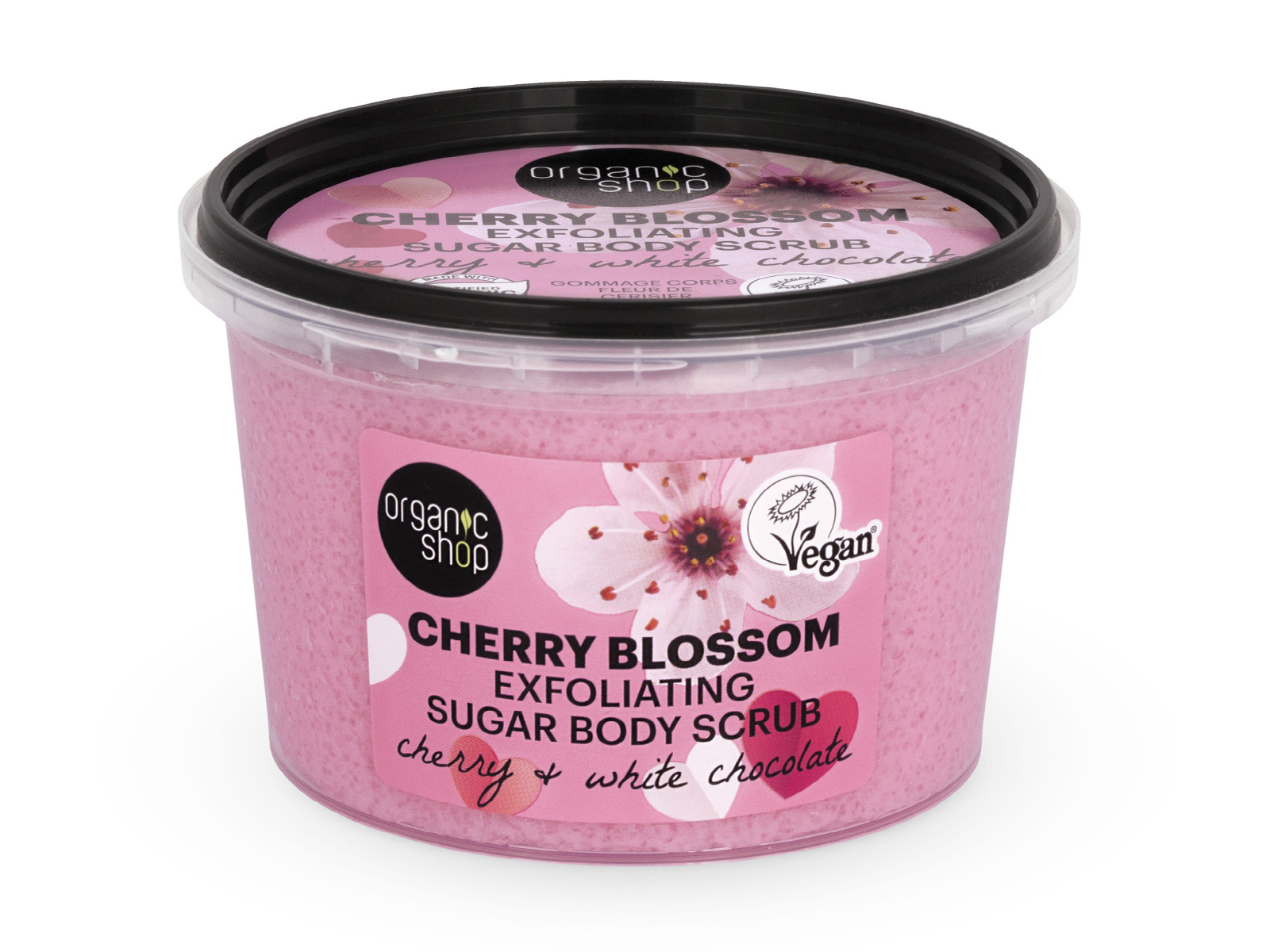 ORGANIC SHOP HÁMLASZTÓ TESTRADÍR CSERESZNYÉVEL ÉS FEHÉR CSOKOLÁDÉVAL 250ML