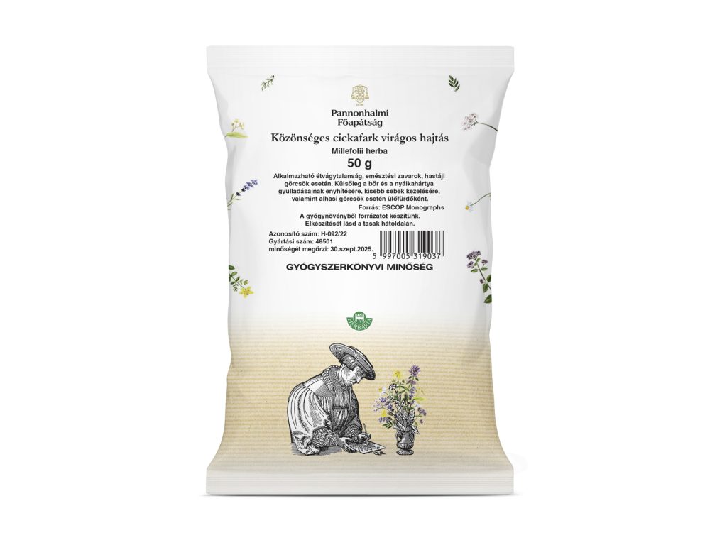 PANNONHALMI GYÓGYNÖVÉNY TEA CICKAFARKFŰ VIRÁGOS HAJTÁS 50G