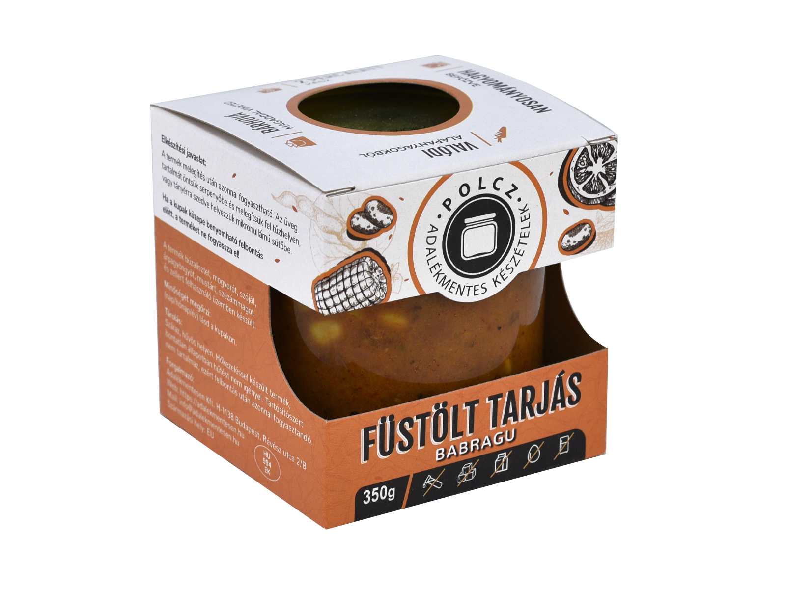 POLCZ ADALÉKMENTES KÉSZÉTELEK FÜSTÖLT TARJÁS BABRAGU 350G