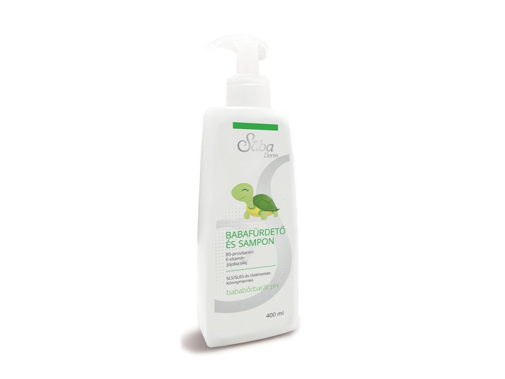 SÁBA BABA FÜRDETŐ ÉS SAMPON MENTES SLS/SLES ILLATANYAG ÉS SZÍNEZÉKTŐL 400ML