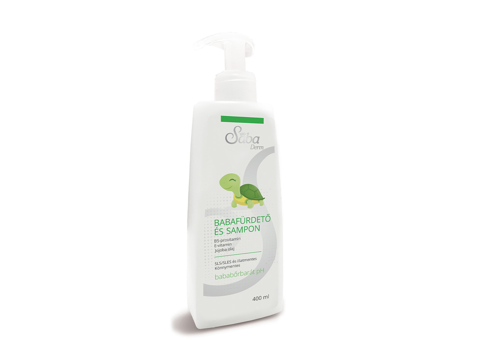 SÁBA BABA FÜRDETŐ ÉS SAMPON MENTES SLS/SLES ILLATANYAG ÉS SZÍNEZÉKTŐL 400ML