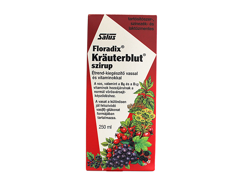 SALUS FLORADIX KRAUTERBLUT SZIRUP 250ML