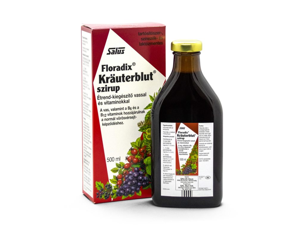 SALUS FLORADIX KRAUTERBLUT SZIRUP 500ML
