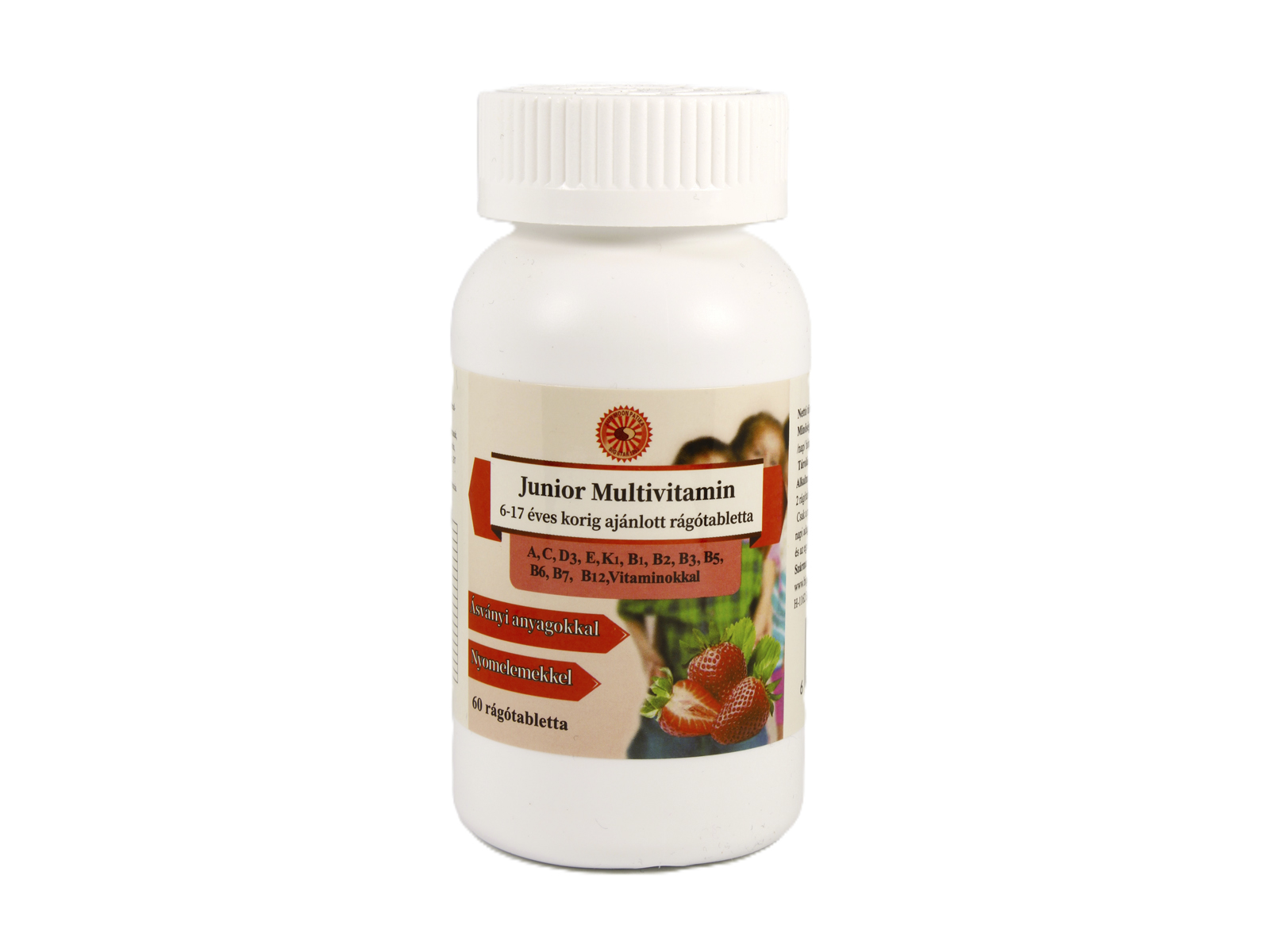 SUN MOON JUNIOR MULTIVITAMIN ÉTREND-KIEGÉSZÍTŐ RÁGÓTABLETTA EPER ÍZŰ 60DB