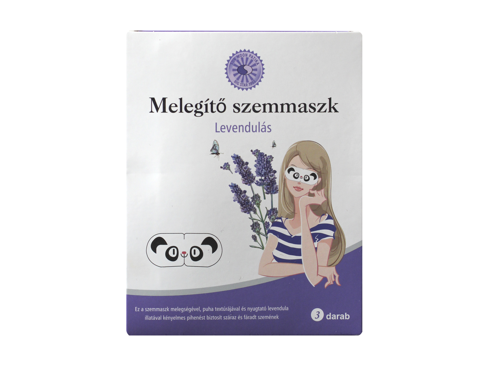 SUN MOON MELEGÍTŐ SZEMMASZK LEVENDULA 3DB