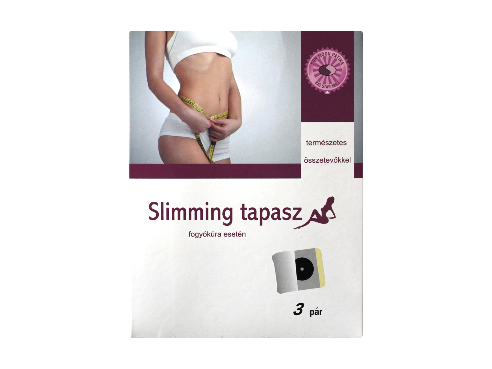 SUN MOON SLIMMING TAPASZ FOGYÓKÚRA ESETÉN 3 PÁR