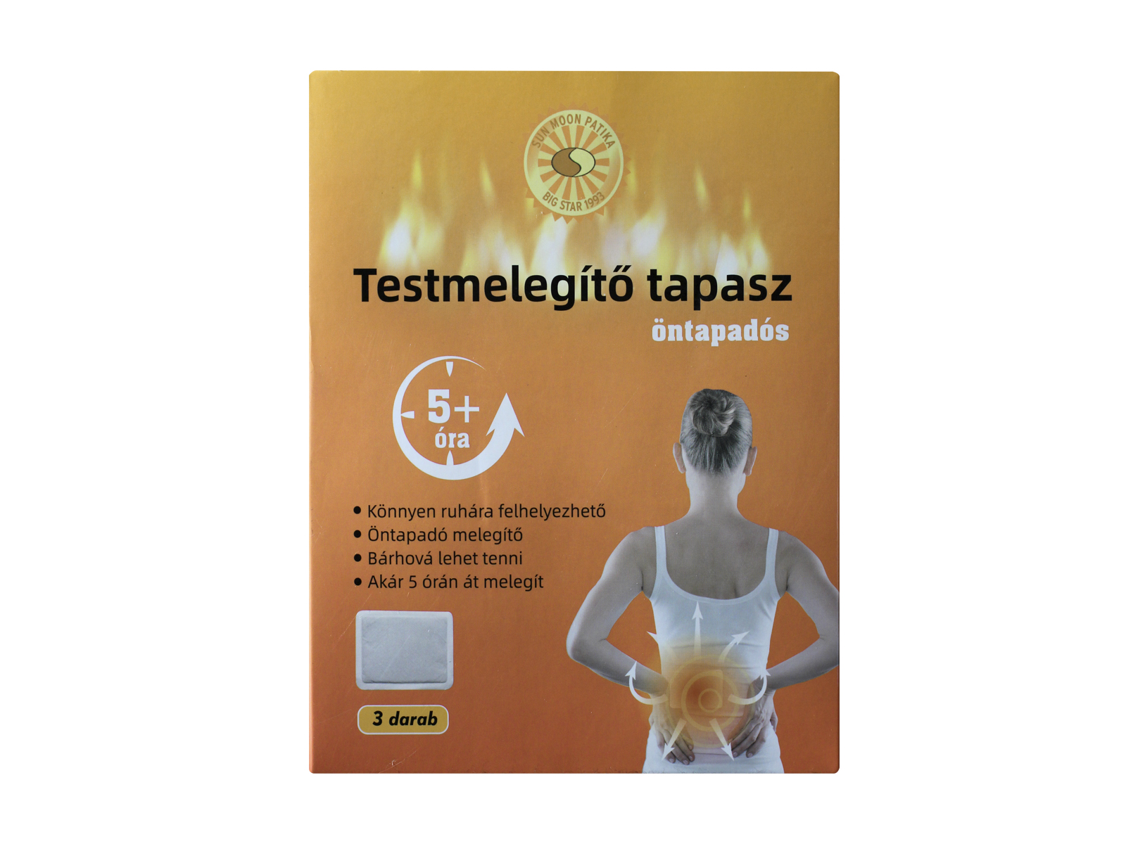 SUN MOON TESTMELEGÍTŐ TAPASZ 3DB