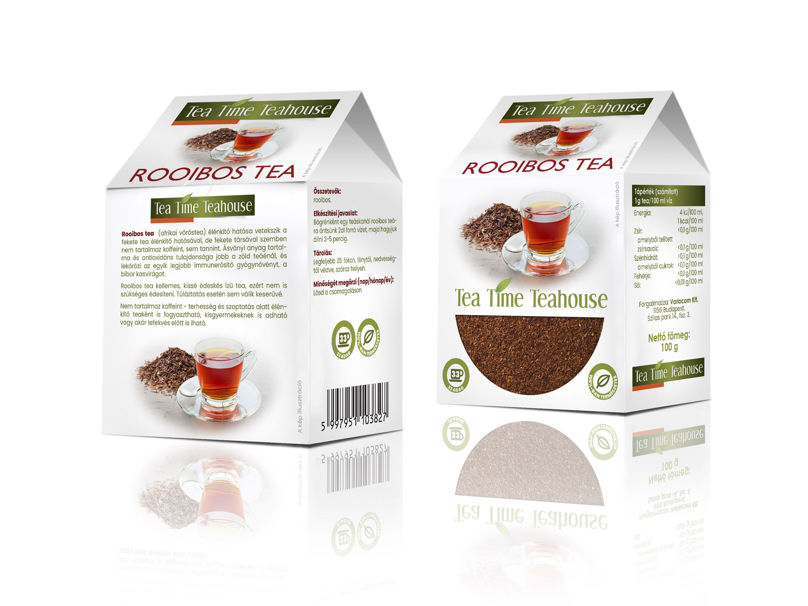 TEA TIME TEAHOUSE ROOIBOS TEA SZÁLAS 100G