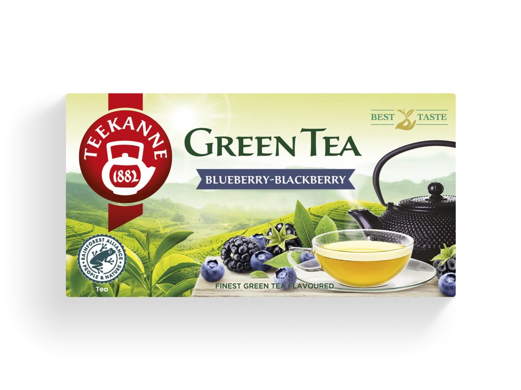 TEEKANNE GREEN ÁFONYA-SZEDER ÍZESÍTÉSŰ ZÖLD TEA FILTERES 20DB