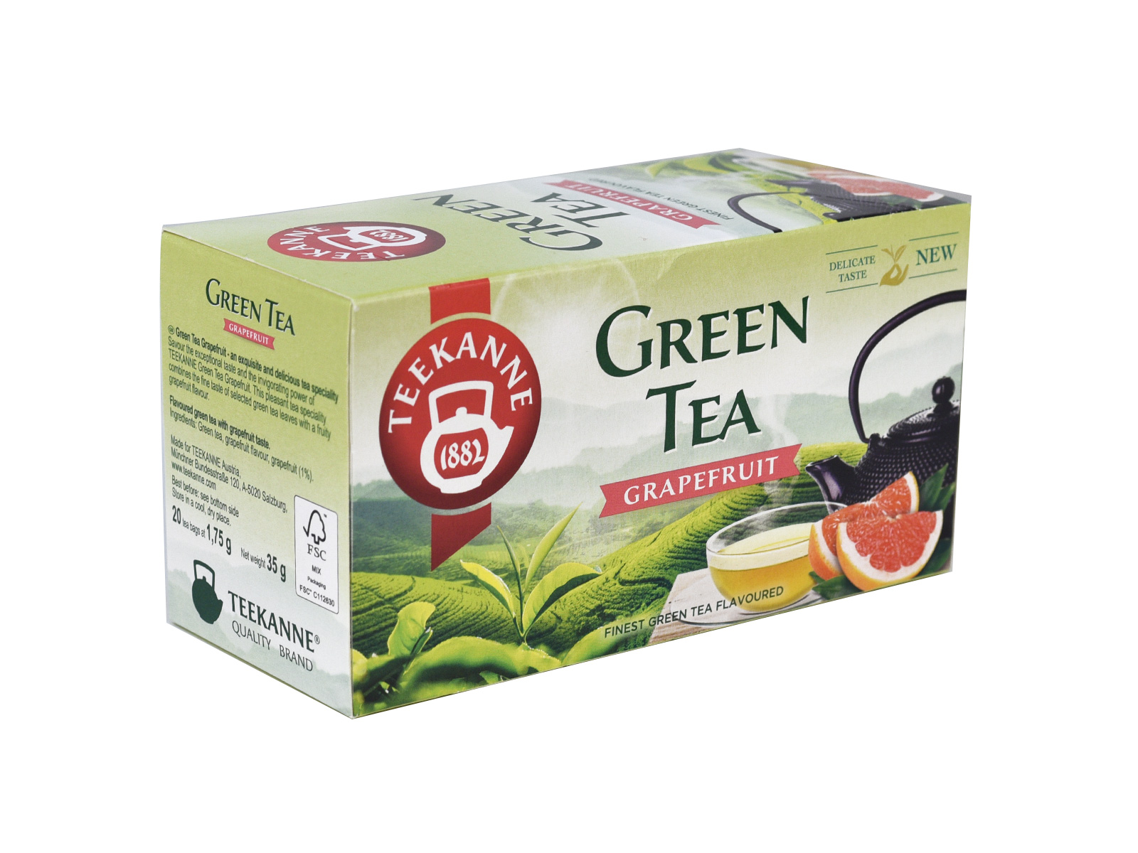 TEEKANNE GREEN TEA GRAPEFRUIT ÍZESÍTÉSŰ FILTERES 20DB