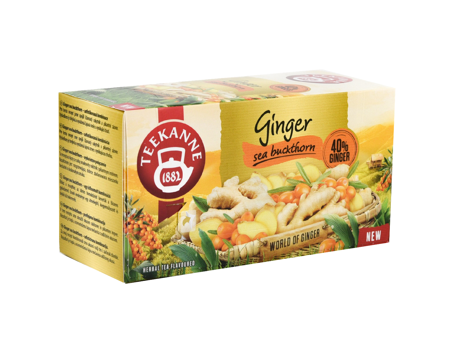 TEEKANNE WOG GINGER SEA BUCKTHORN HOMOKTÖVIS ÍZŰ GYÖMBÉRES HERBATEA 20DB