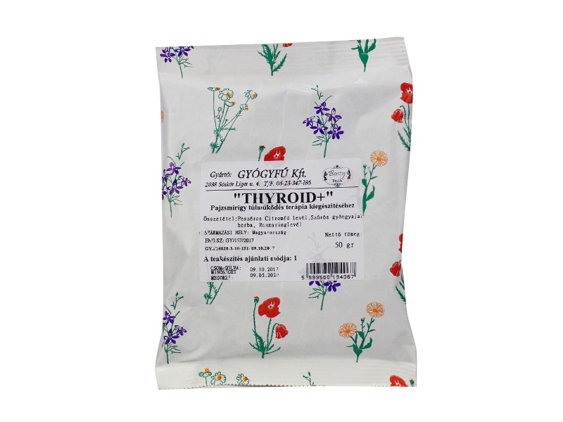 THYROID PAJZSMIRIGY TÚLMŰKÖDÉS TERÁPIA KIEGÉSZÍTÉSÉHEZ TEA 50G