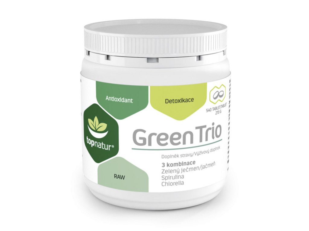 TOPNATUR GREEN TRIO CHLORELLA-SPIRULINA-ZÖLDÁRPA TABLETTA 540DB