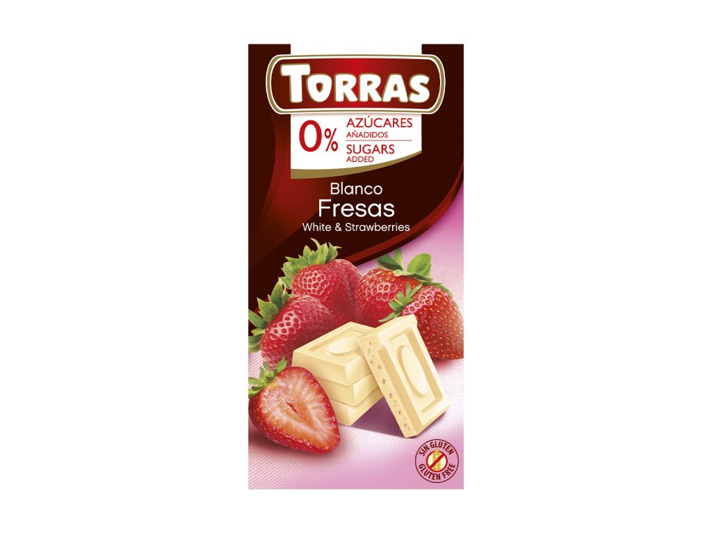 TORRAS HOZZÁADOTT CUKOR NÉLKÜL EPRES FEHÉRCSOKOLÁDÉ 75G