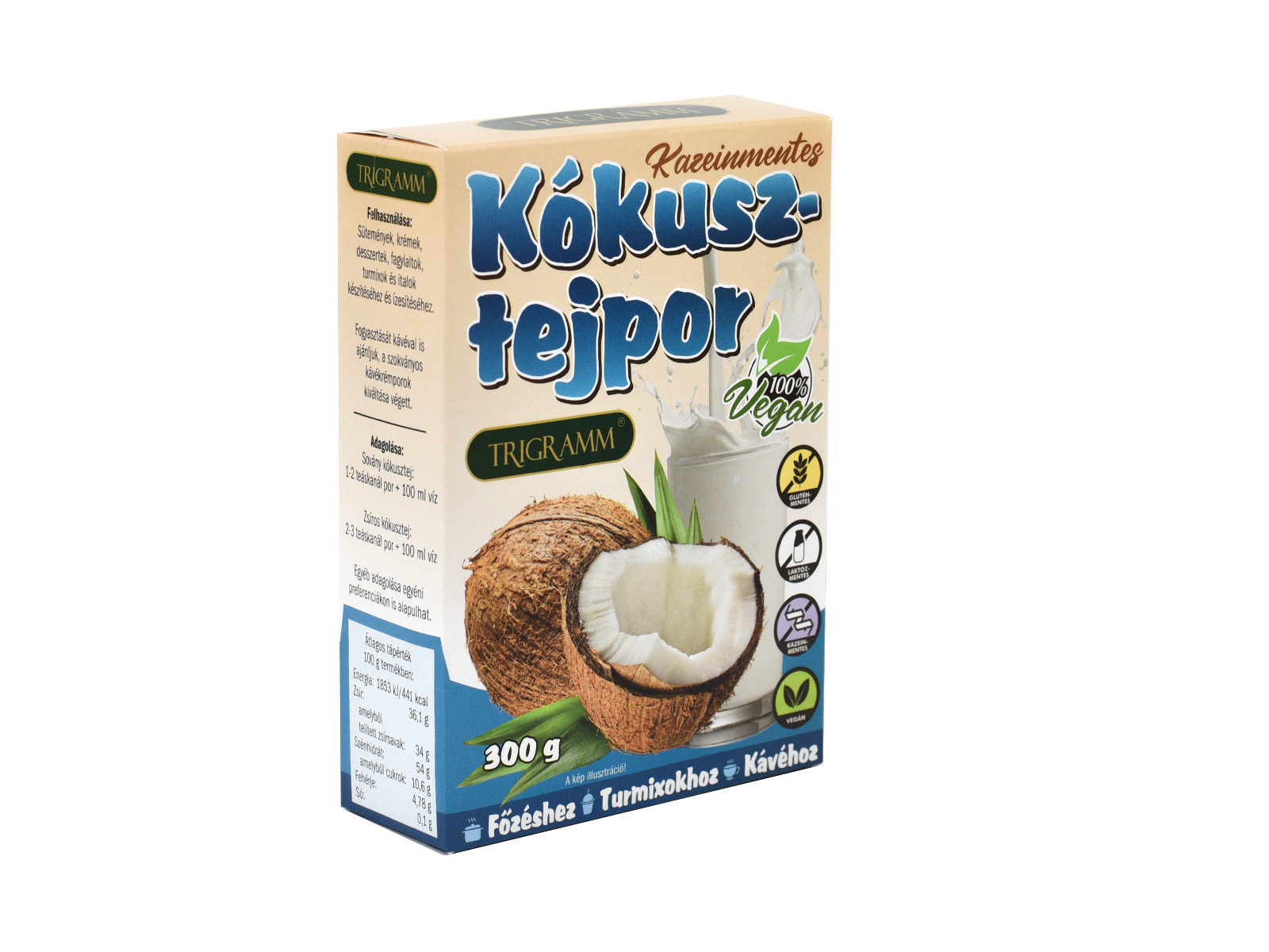 TRIGRAMM KÓKUSZTEJPOR VEGÁN 300G