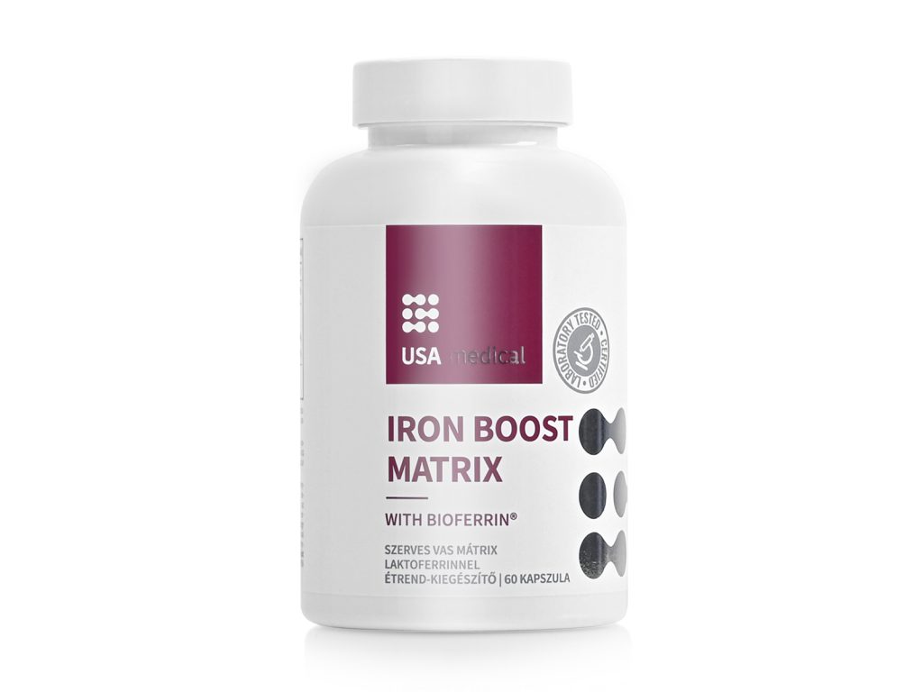 USA MEDICAL IRON BOOST MATRIX - VAS MÁTRIX BIOFERRIN LAKTOFERINNEL - KAPSZULA 60DB