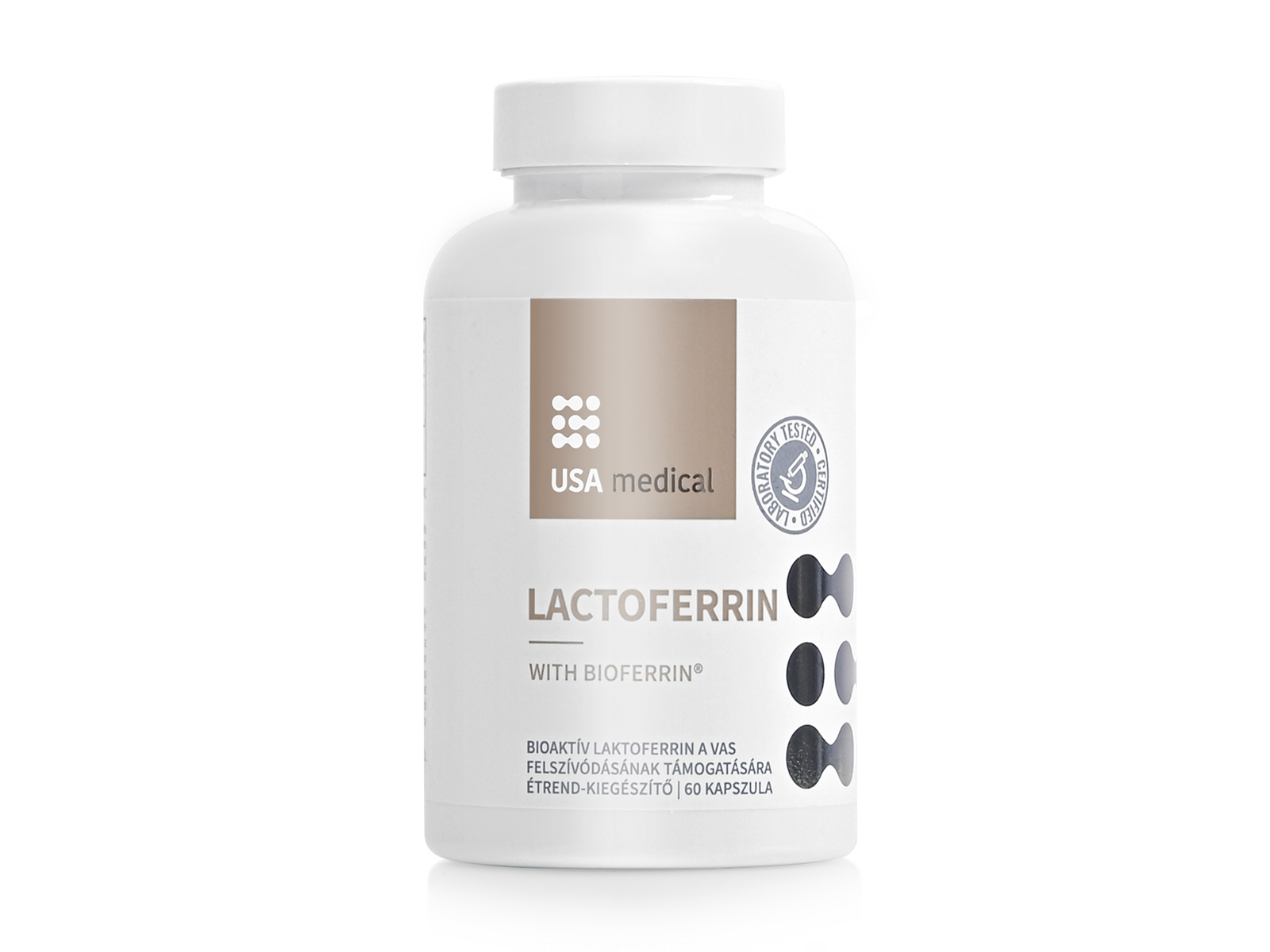 USA MEDICAL LACTOFERRIN - LAKTOFERRIN BIOFERRIN-NEL KAPSZULA 60DB