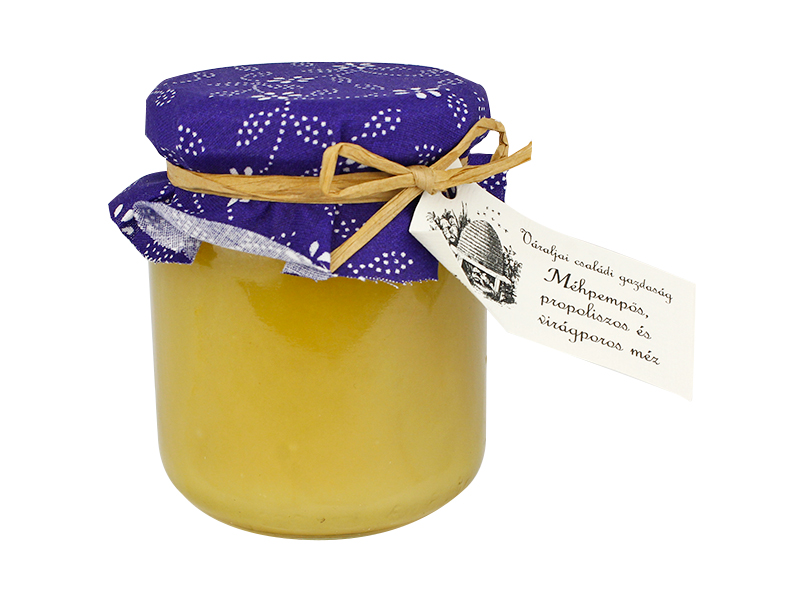 VÁRALJAI MÉHPEMPŐS, PROPOLISZOS ÉS VIRÁGPOROS MÉZ 250G