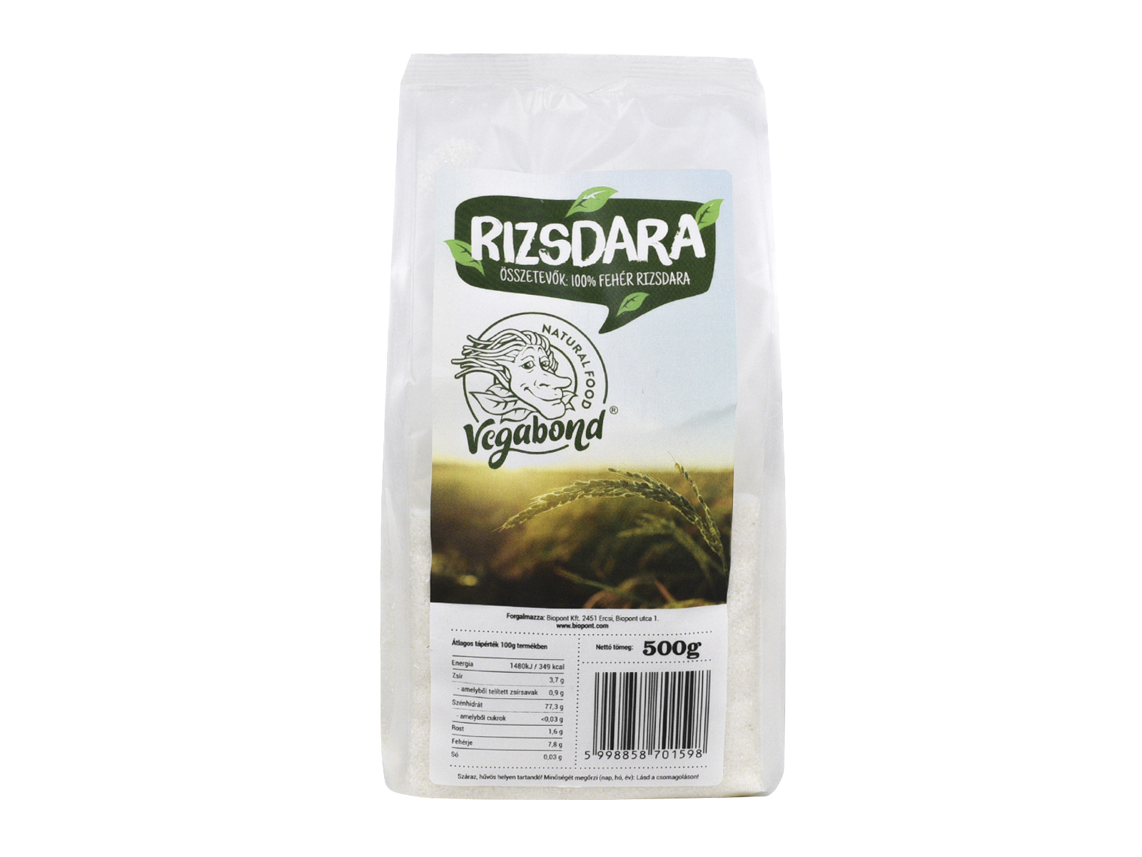 VEGABOND RIZSDARA FEHÉR 500G