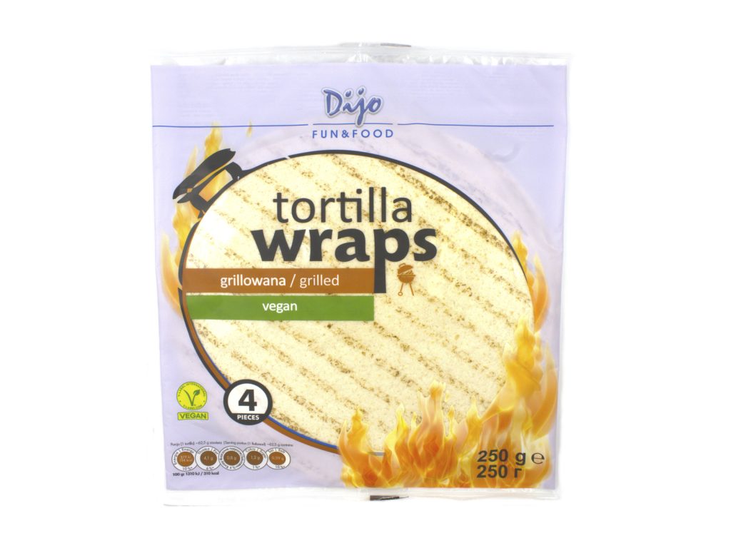 VEGÁN DIJO TORTILLA WRAPS ELŐGRILLEZETT 250G