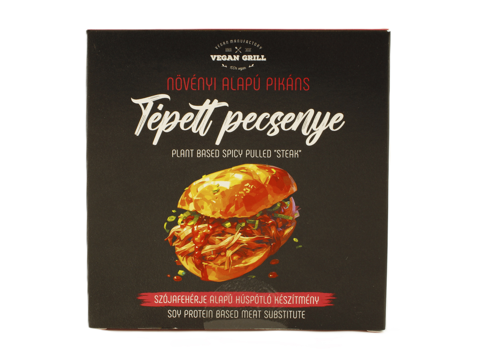 VEGÁN MANUFAKTÚRA VEGAN GRILL NÖVÉNYI ALAPÚ TÉPETT PECSENYE PIKÁNS 150G [H]
