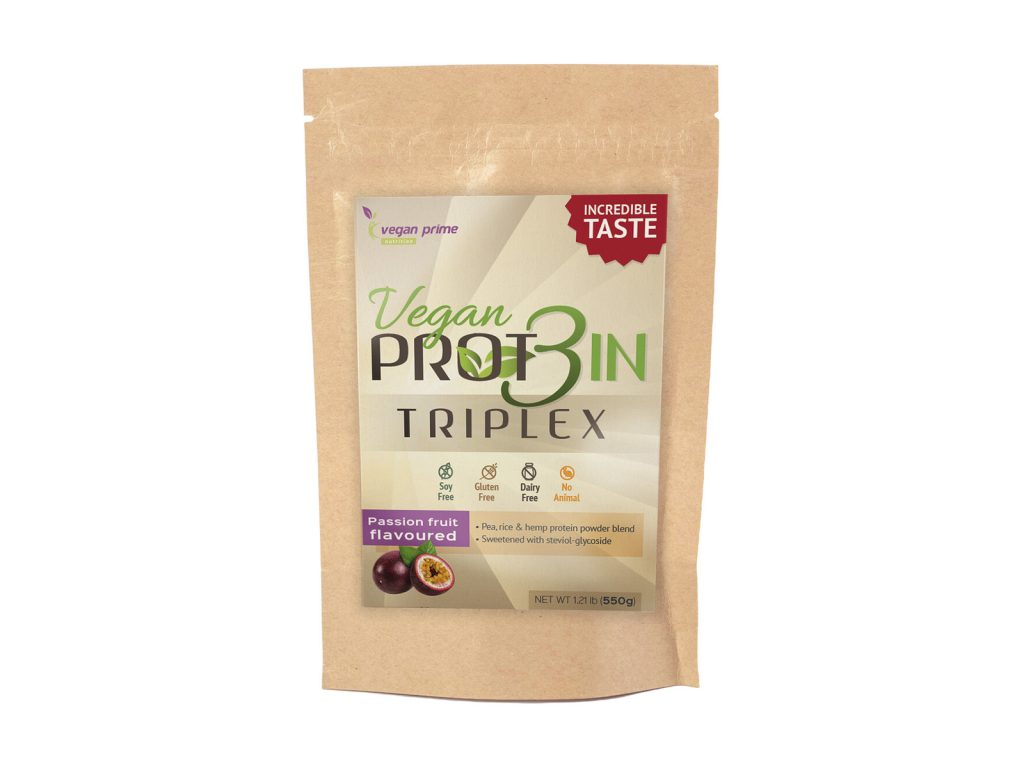 VEGAN PROT3IN TRIPLEX MARACUJA ÍZŰ FEHÉJE ALAPÚ ITALPOR 550G