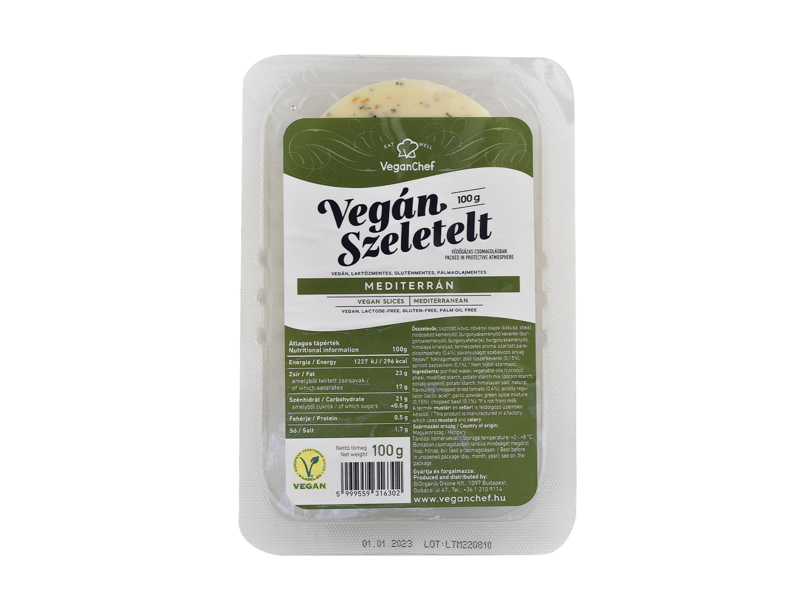 VEGANCHEF VEGÁN SZELETELT MEDITERRÁN 100G [H]