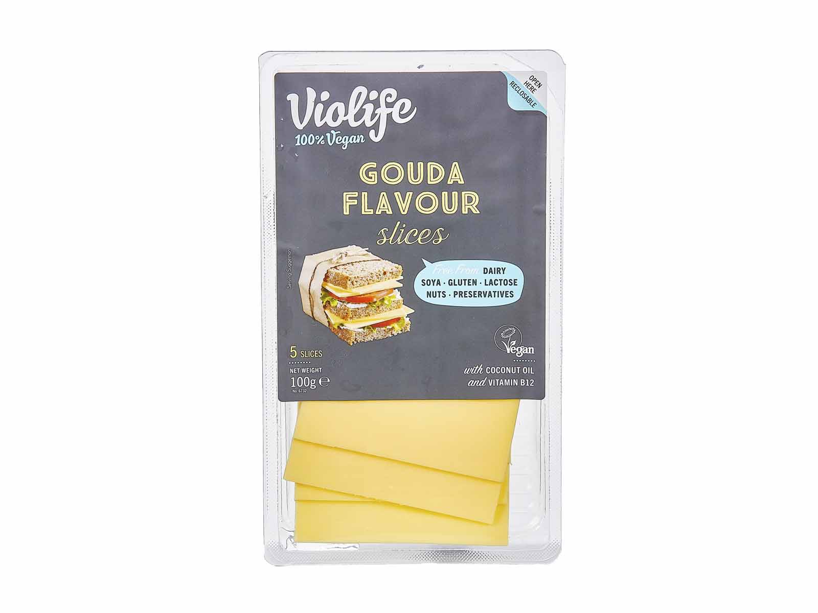 VIOLIFE NÖVÉNYI GOUDA ÍZESÍTÉSŰ SZELETEK 100G [H]