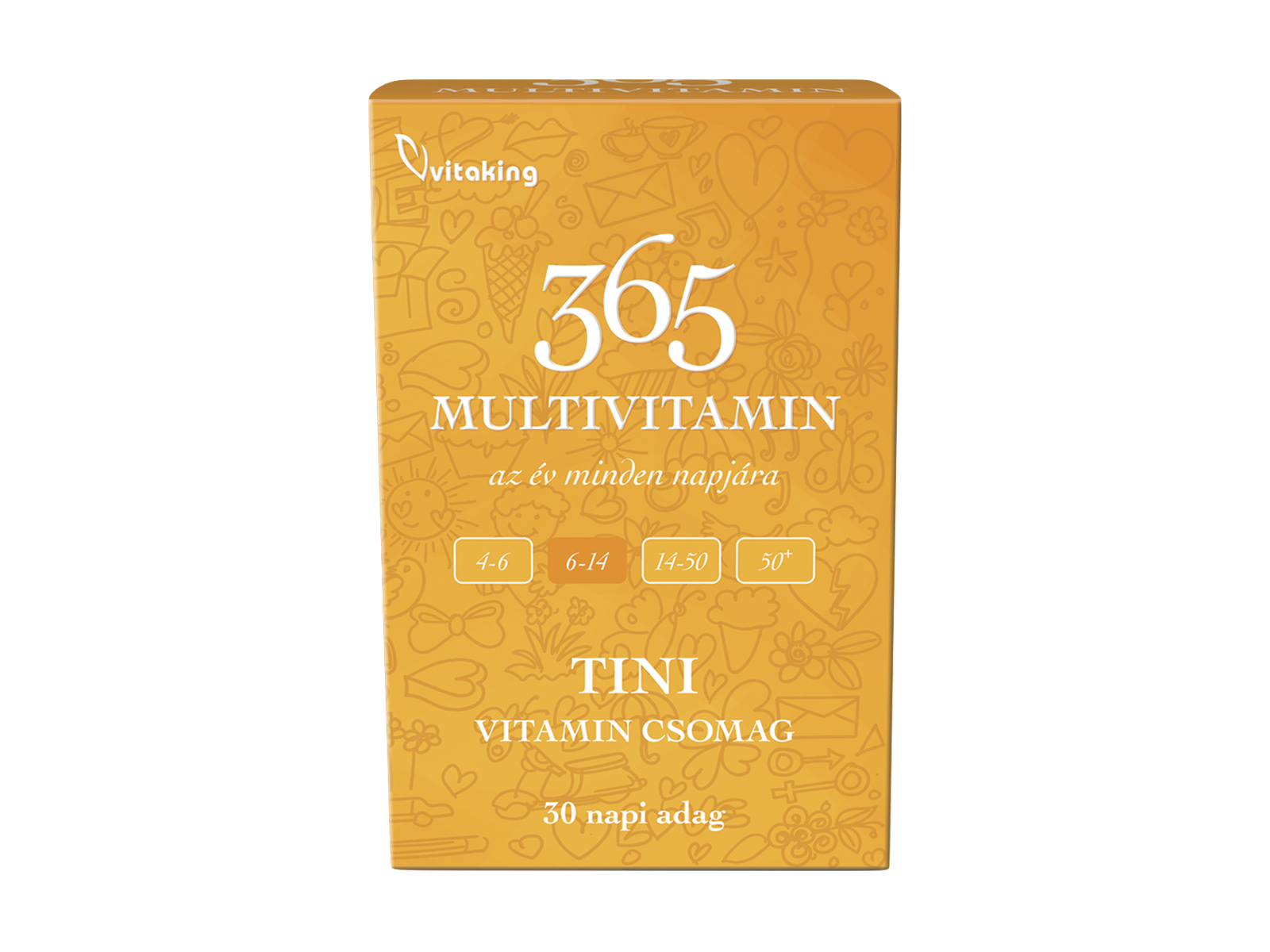 VITAKING 365 MULTIVITAMIN TINI VITAMINCSOMAG 30DB