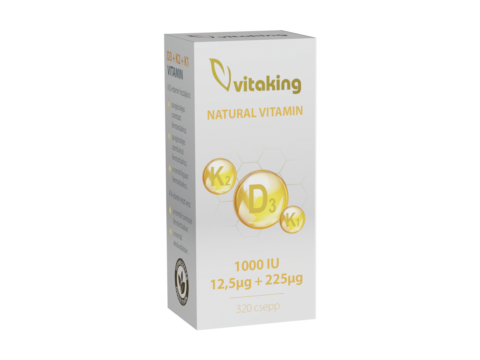 VITAKING TERMÉSZETES VITAMIN D3+K2+K1 CSEPPEK 10ML