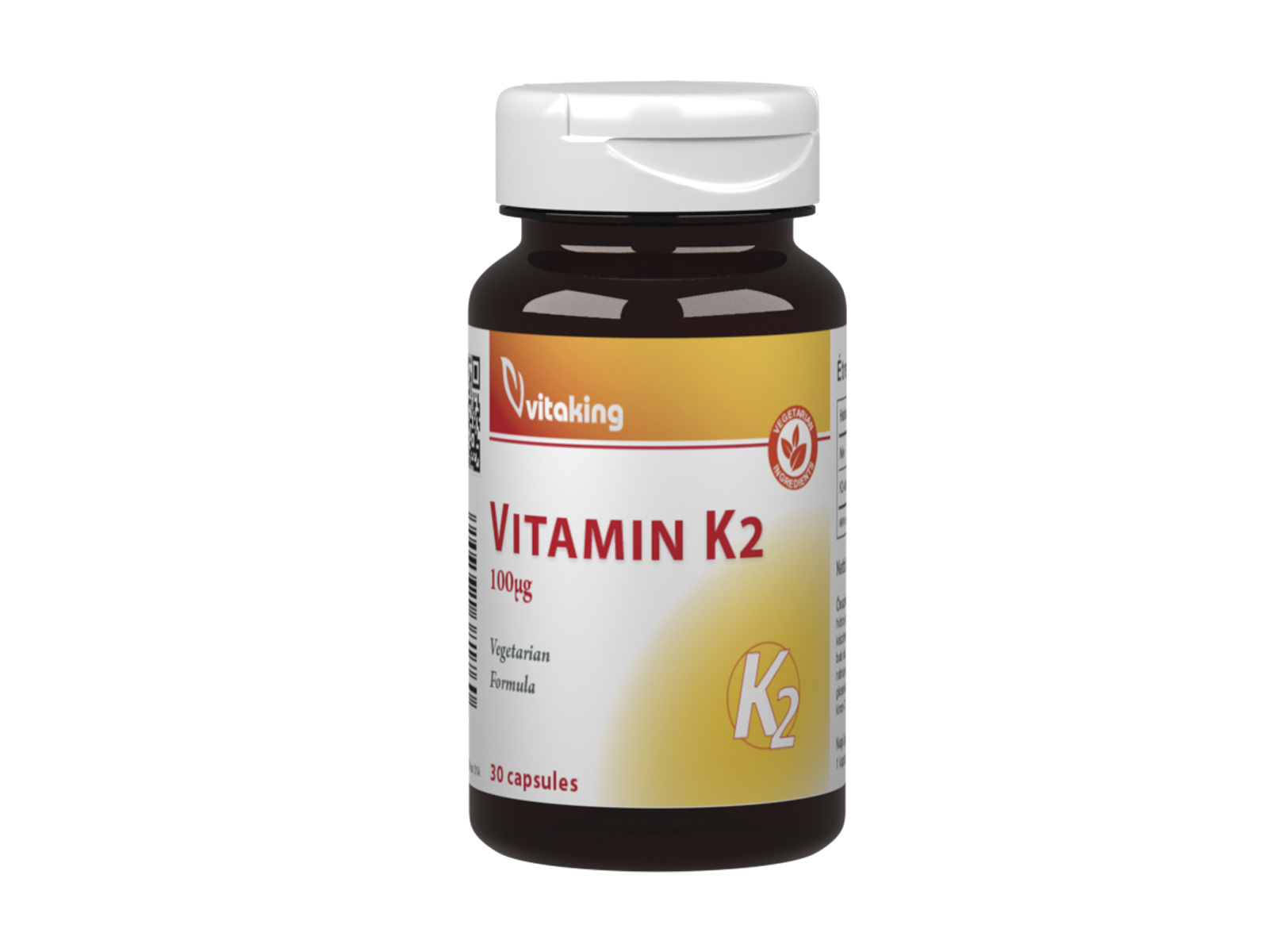 VITAKING VITAMIN K2 100MCG ÉTREND-KIEGÉSZÍTŐ KAPSZULA 30DB