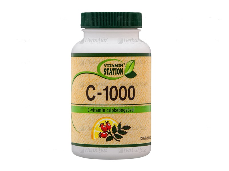 VITAMIN STATION C-1000+CSIPKEBOGYÓ TABLETTA 120DB