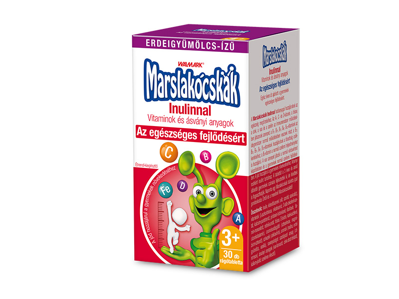 MARSLAKÓCSKÁK INULIN ERDEI GYÜMÖLCS ÍZŰ RÁGÓTABLETTA 30DB