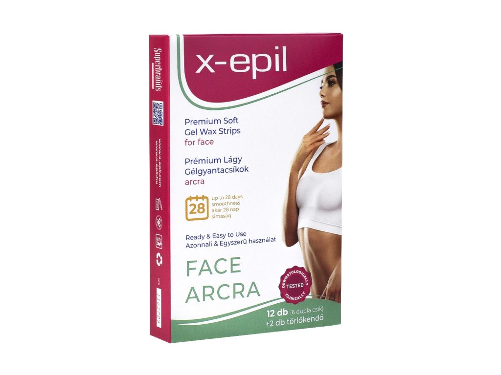 X-EPIL HASZNÁLATRA KÉSZ PRÉMIUM GÉLGYANTACSÍKOK ARCRA 12DB