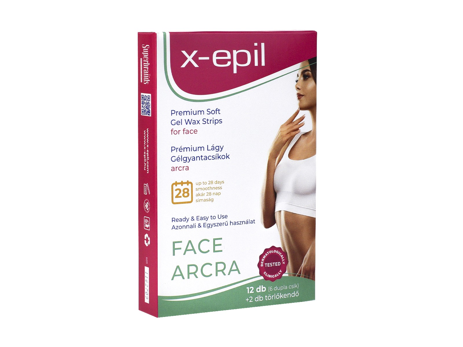 X-EPIL HASZNÁLATRA KÉSZ PRÉMIUM GÉLGYANTACSÍKOK ARCRA 12DB