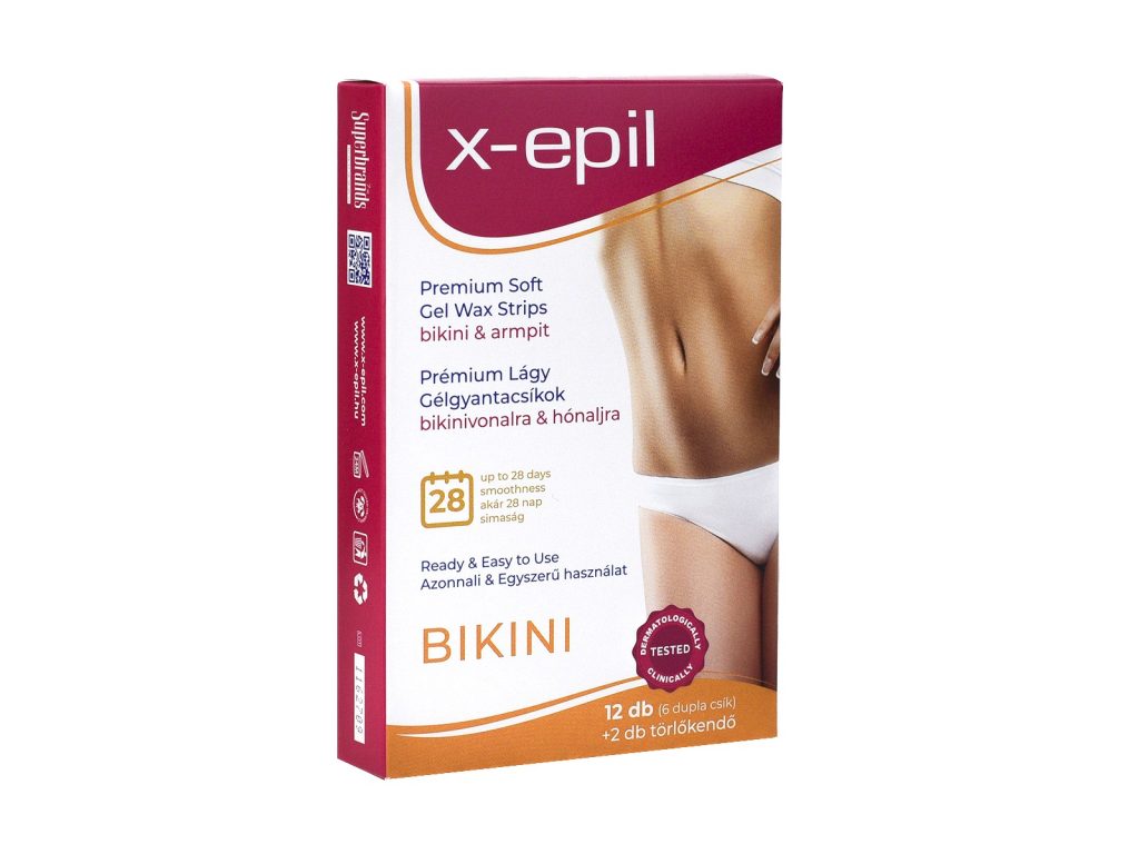 X-EPIL HASZNÁLATRA KÉSZ PRÉMIUM GÉLGYANTACSÍKOK BIKINI-HÓNALJRA 12DB