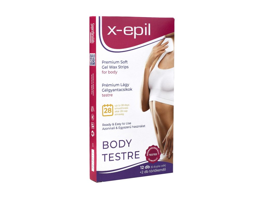 X-EPIL HASZNÁLATRA KÉSZ PRÉMIUM GÉLGYANTACSÍKOK TESTRE 12DB